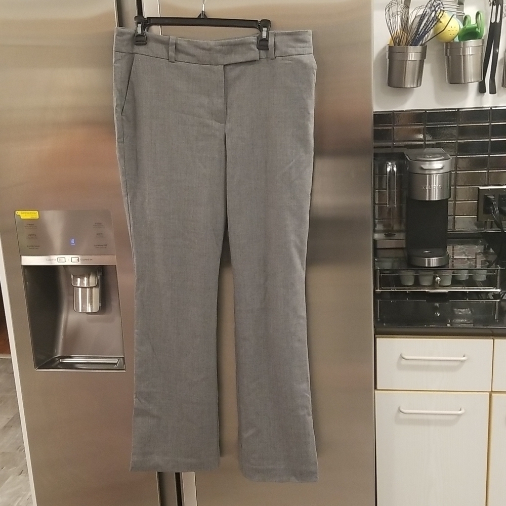 💕ANN TAYLOR💕 Curvy Trouser Pants Relaxed Straight Leg High Rise ~ Grey 10
